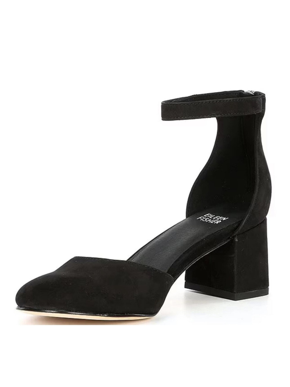 Eileen fisher ingle black nubuck suede ballerina pump shoes new 7 m
